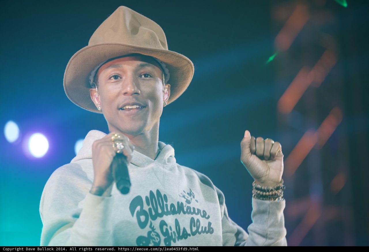 Pharrell Rocks the Cowboy Hat at the O2 Arena