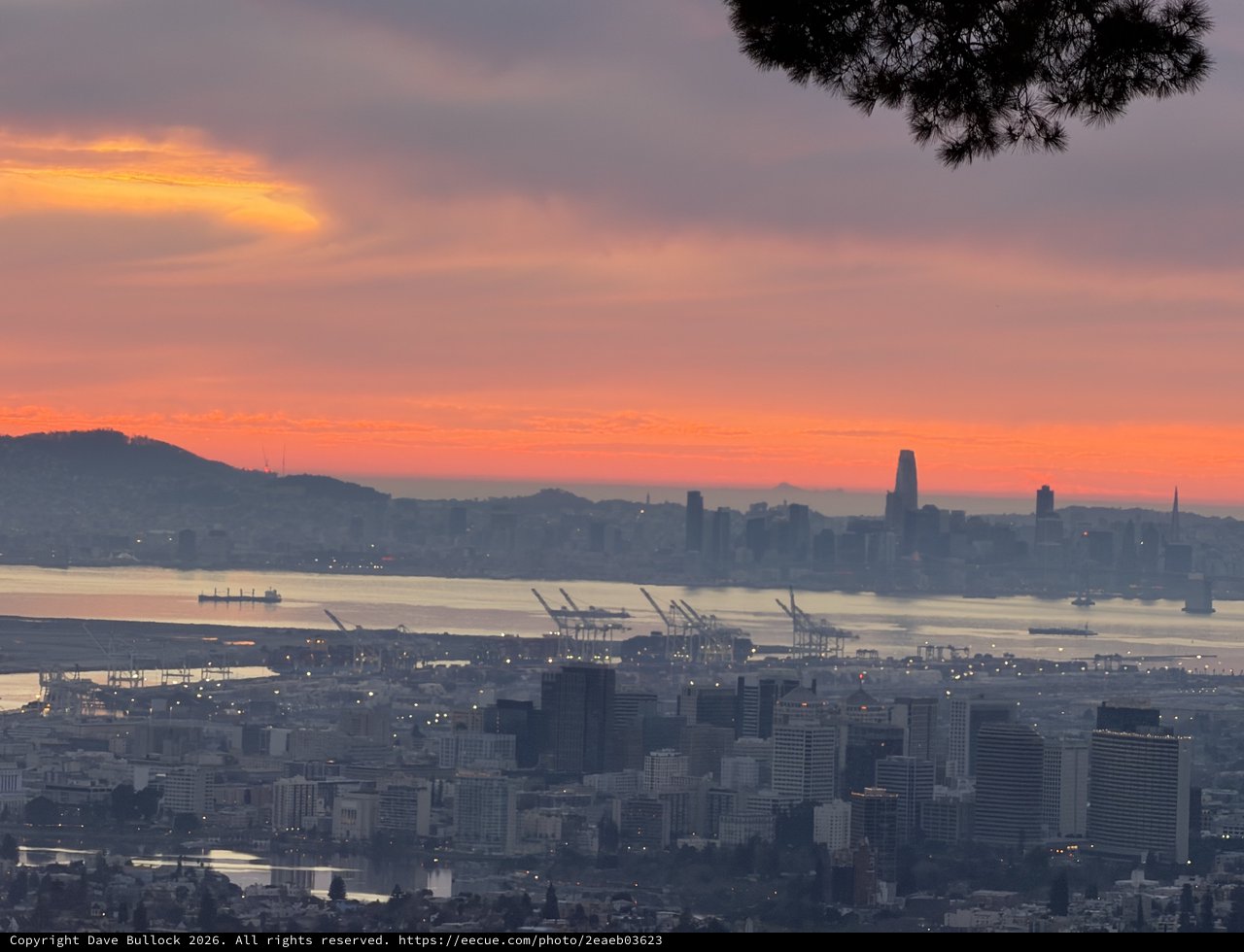 San Francisco Bay Sunset from Chabot Space and Science Center