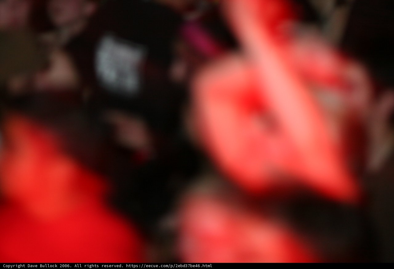 Blurry Nightclub Concert Crowd