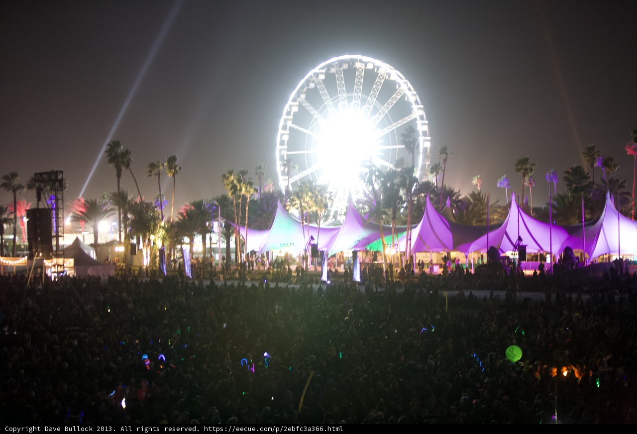Coachella Crowd Gathers Under the Night Sky