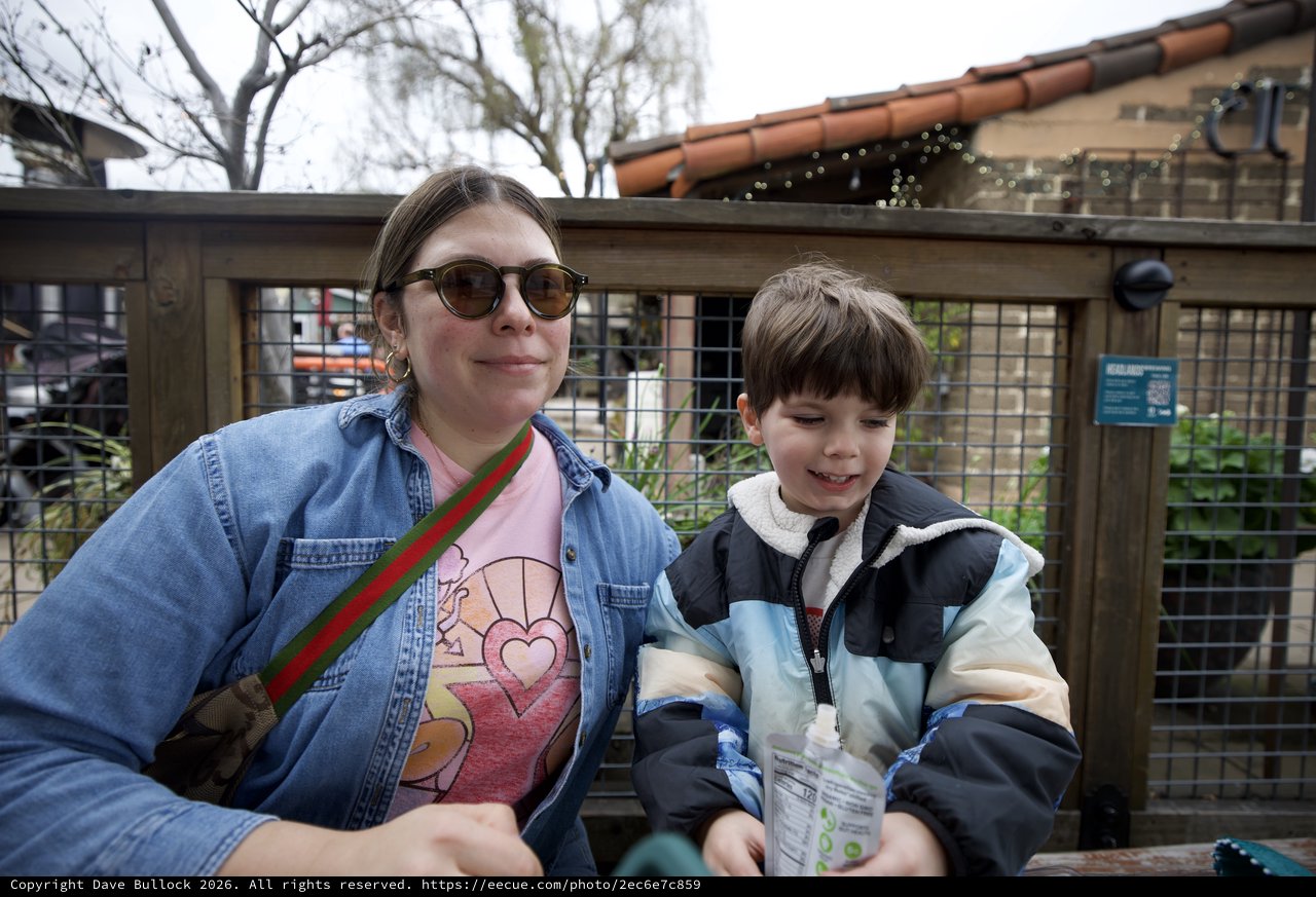 Mother and Son at Outdoor Zoo Venue