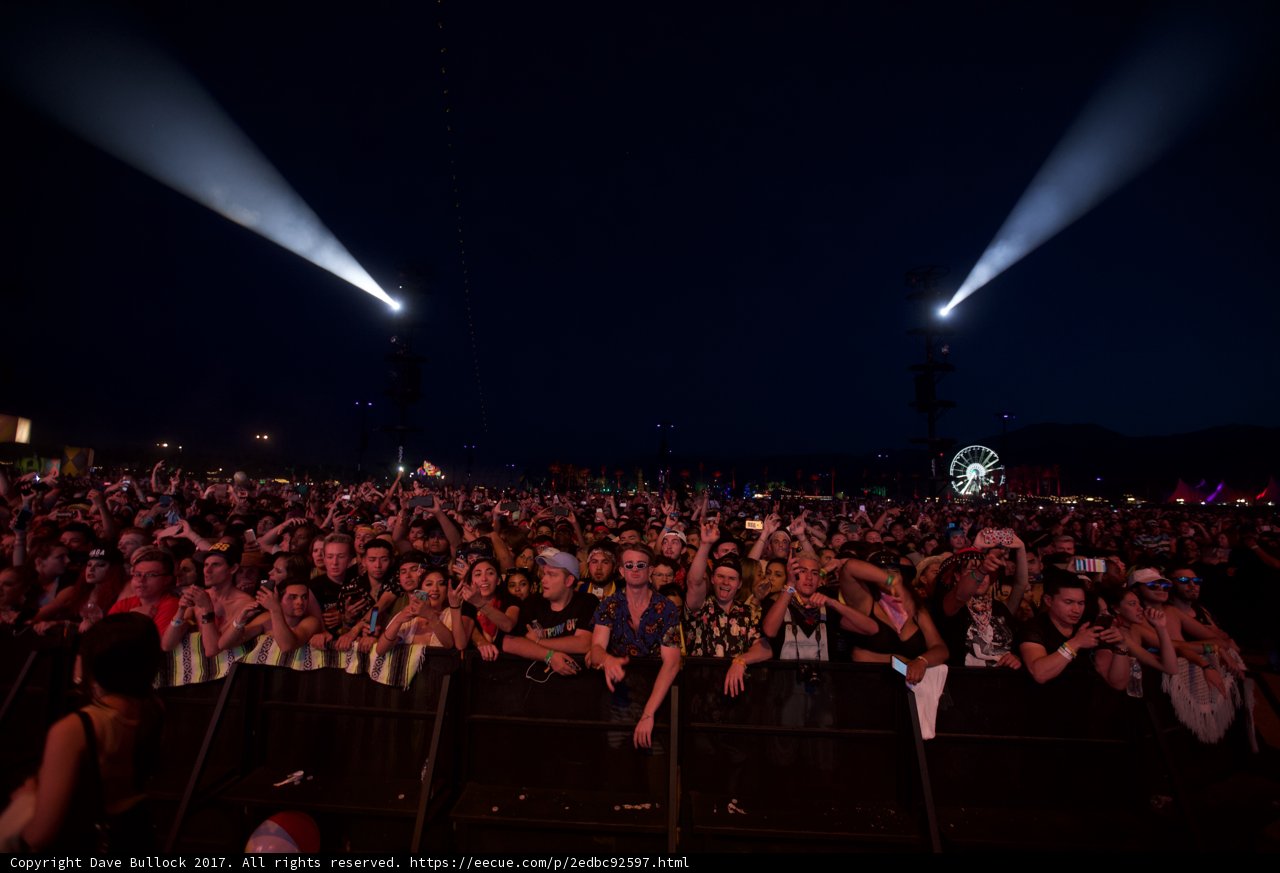 Lights on a Crowd at Coachella 2017