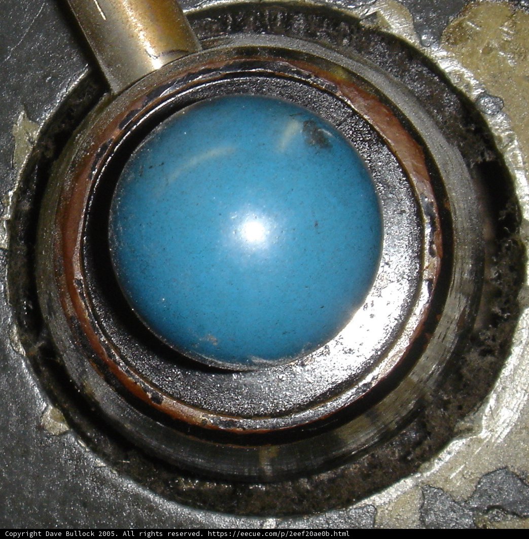 Blue Ball on Metal Object