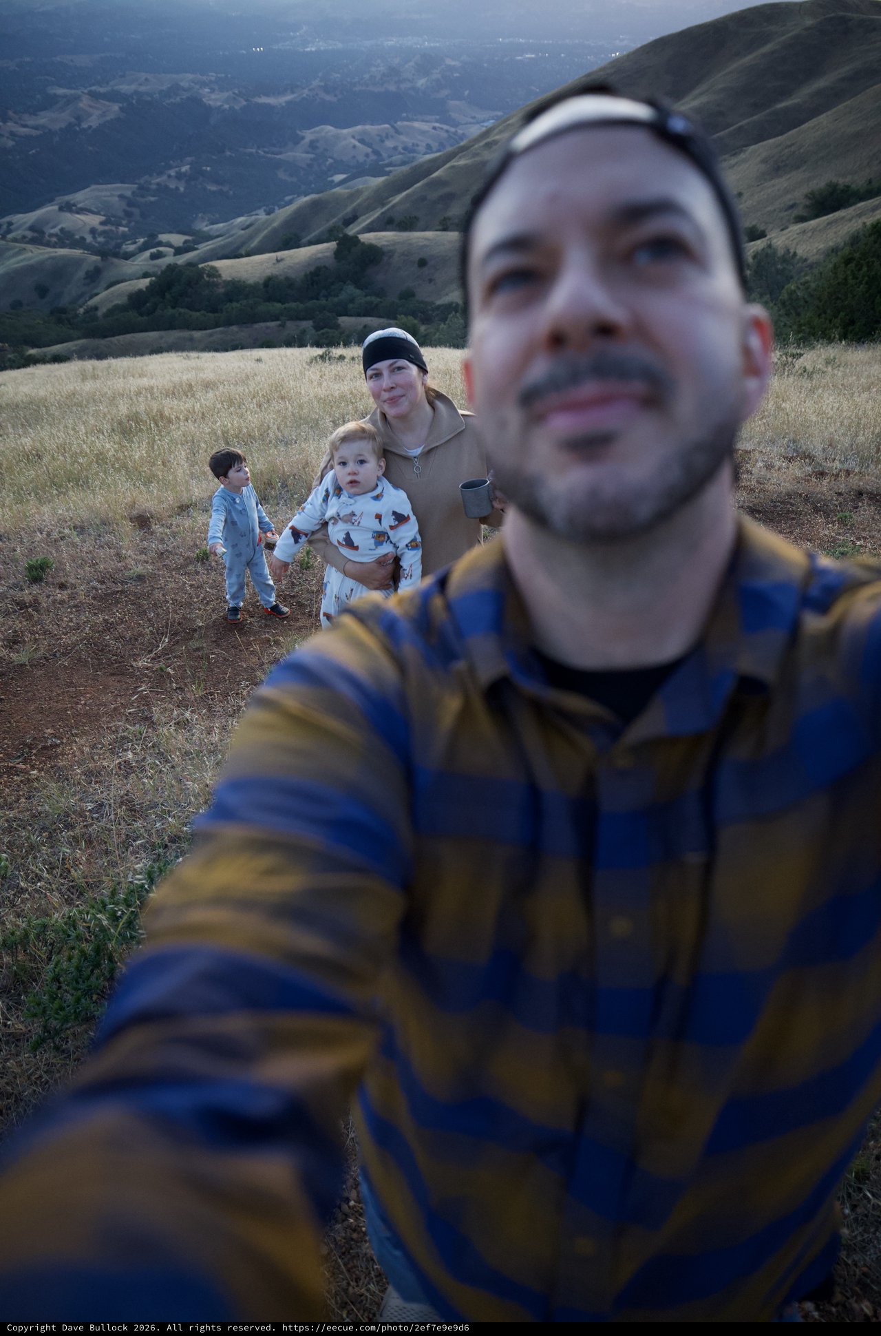 Family Selfie at Dusk on Mount Diablo