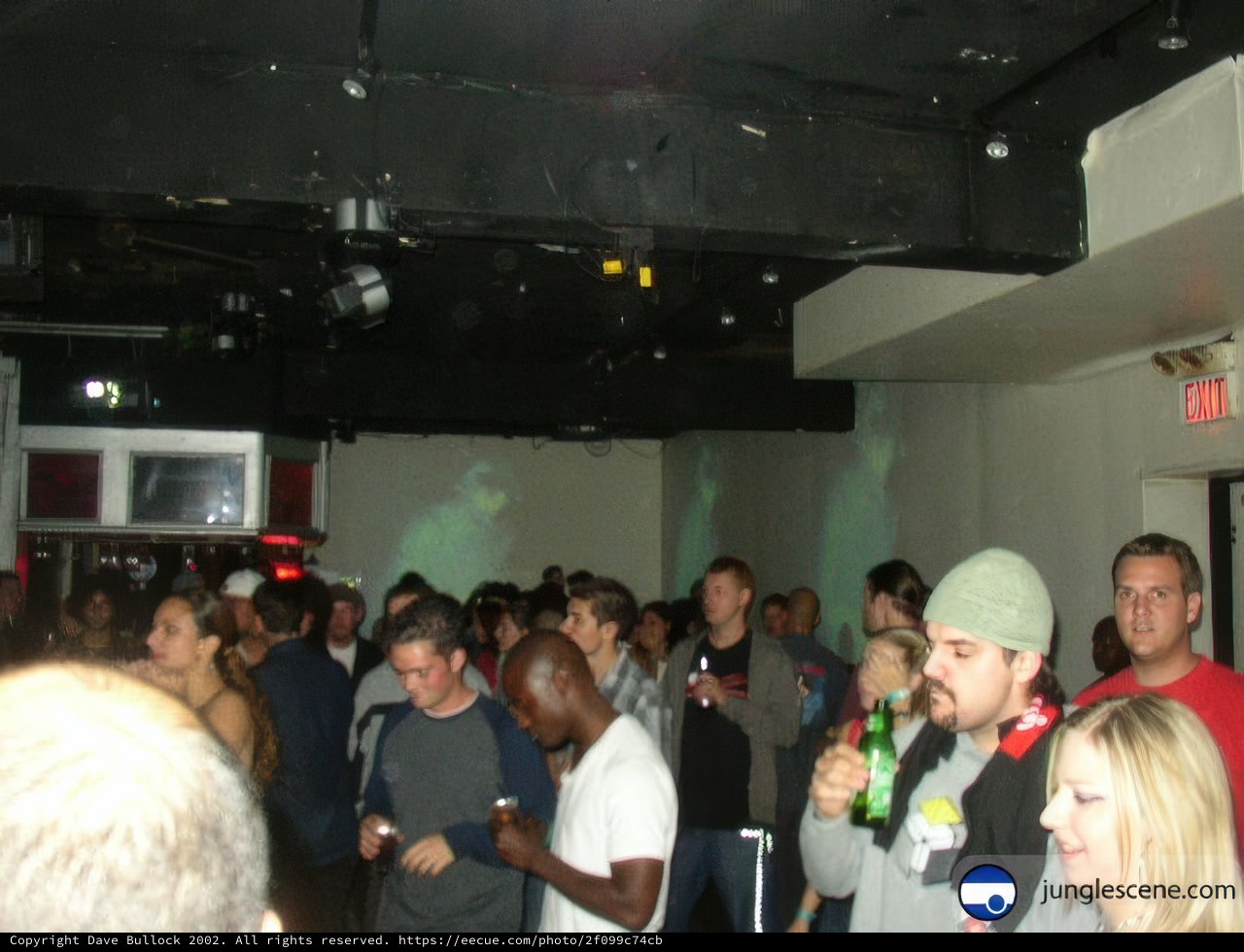 Night Club Crowd Watching Television
