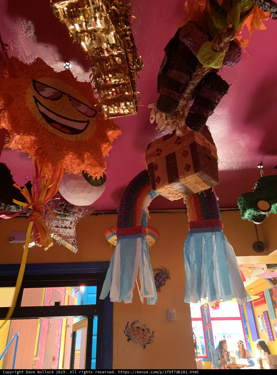 Festive Pinata Decor at San Francisco Restaurant