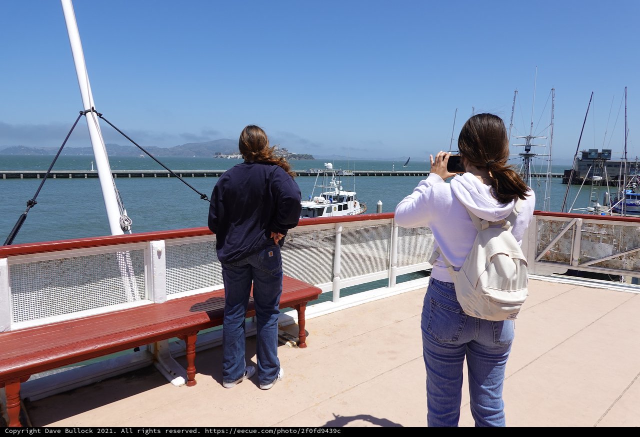 Ferry Passengers Viewing San Francisco Bay Waters