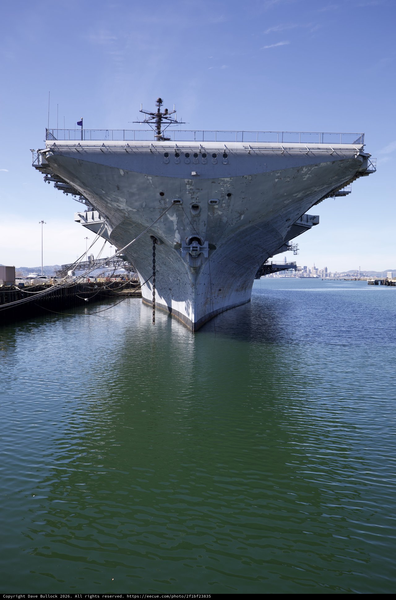 USS Hornet Aircraft Carrier Docked at Port