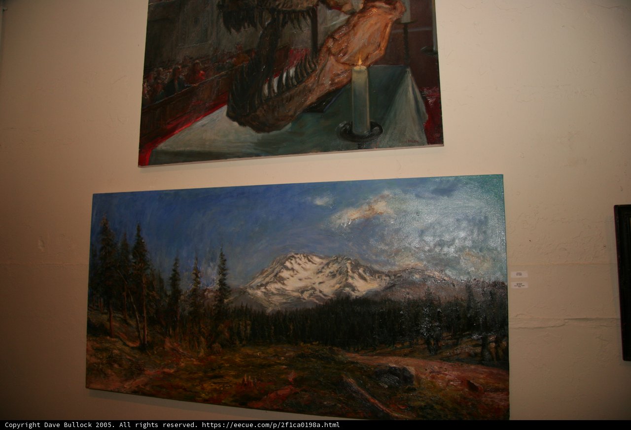 Mountain and Dinosaur Painting