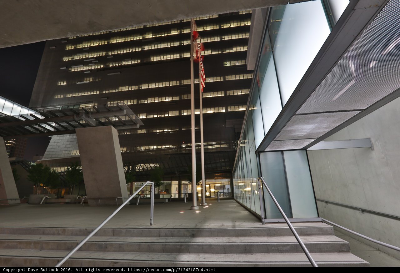 The Majestic Building with a Flag Pole