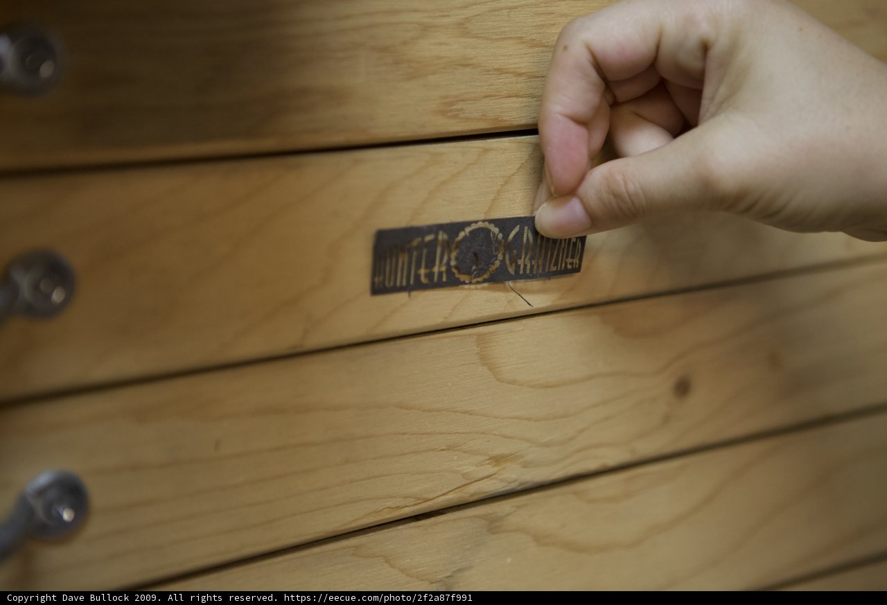 Rustic Wooden Drawer with Metal Plaque