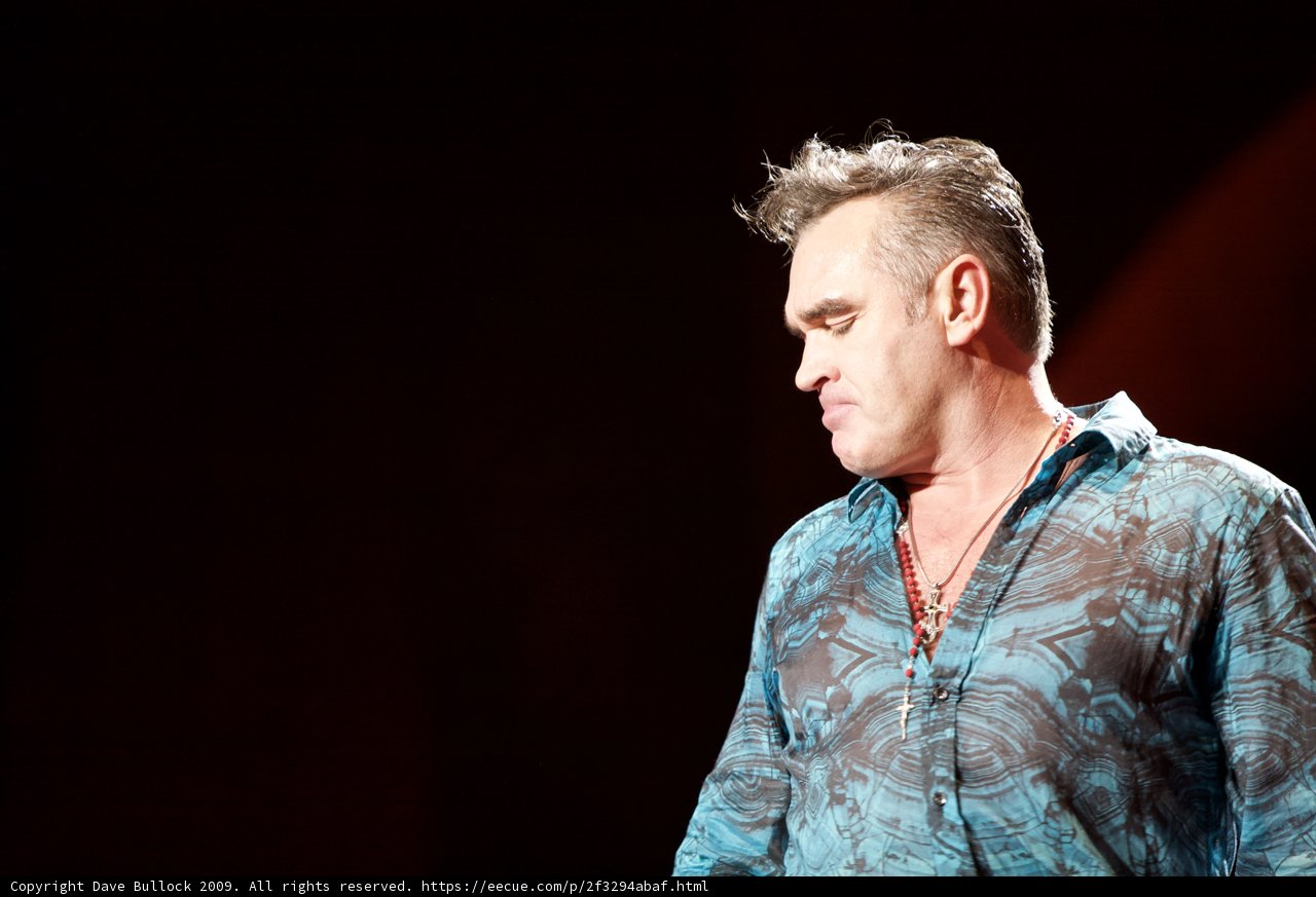 Morrissey Takes Center Stage in Blue