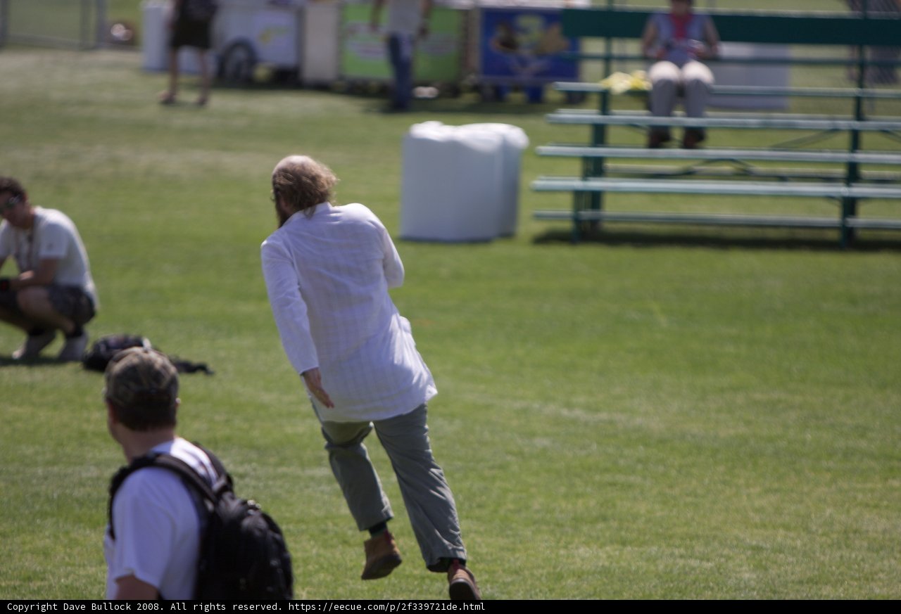 Running on the Grass at Coachella