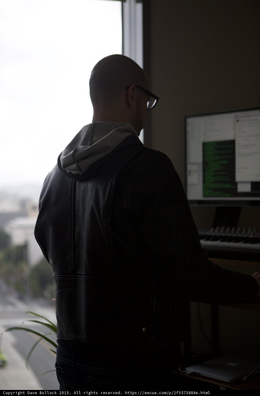 Coder in Leather Jacket