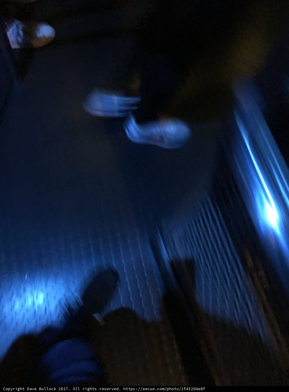 Blue Escalator Lights