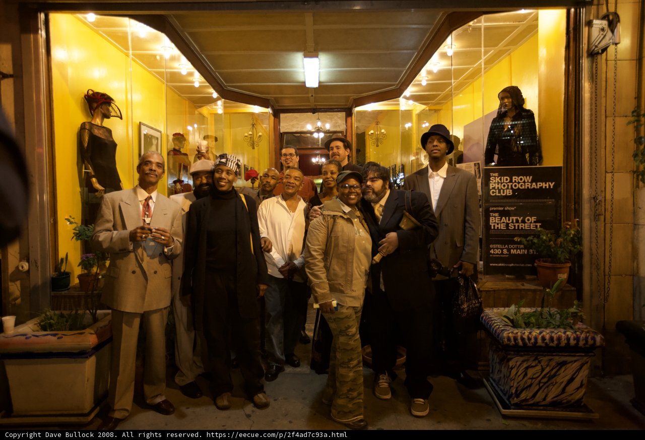 Group of Fashionably Dressed People Outside Store