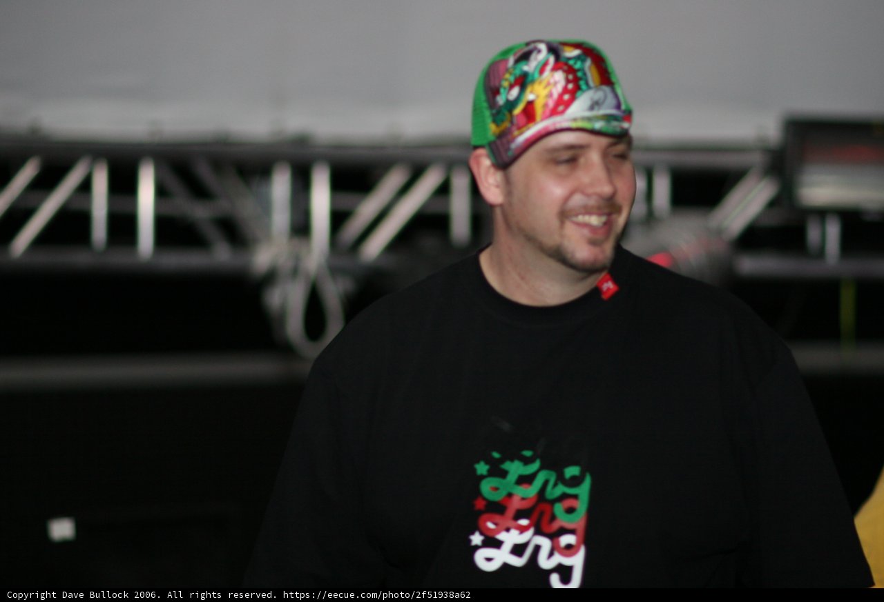 Stylish Man in Black Hat and T-Shirt