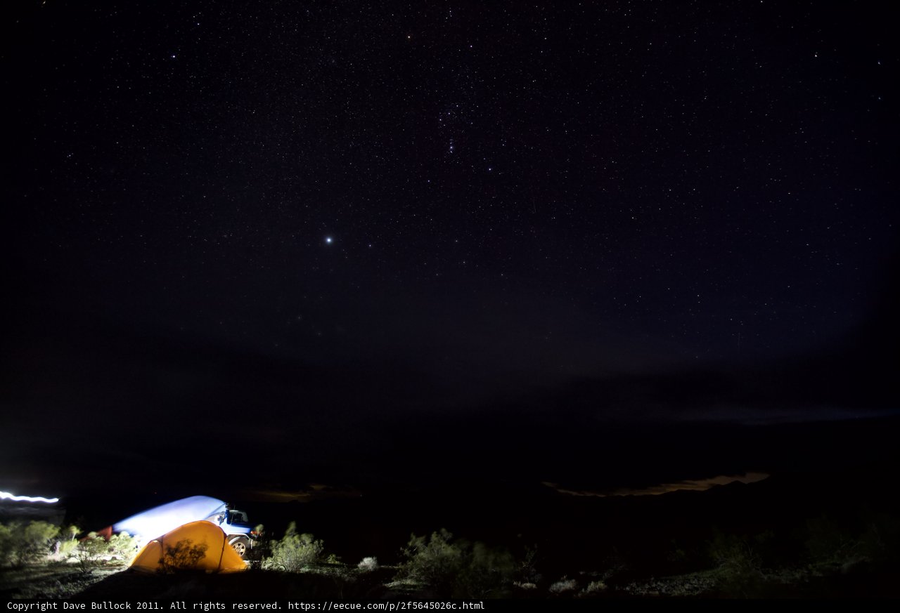 Stargazing from the Safety of a Mountain Tent