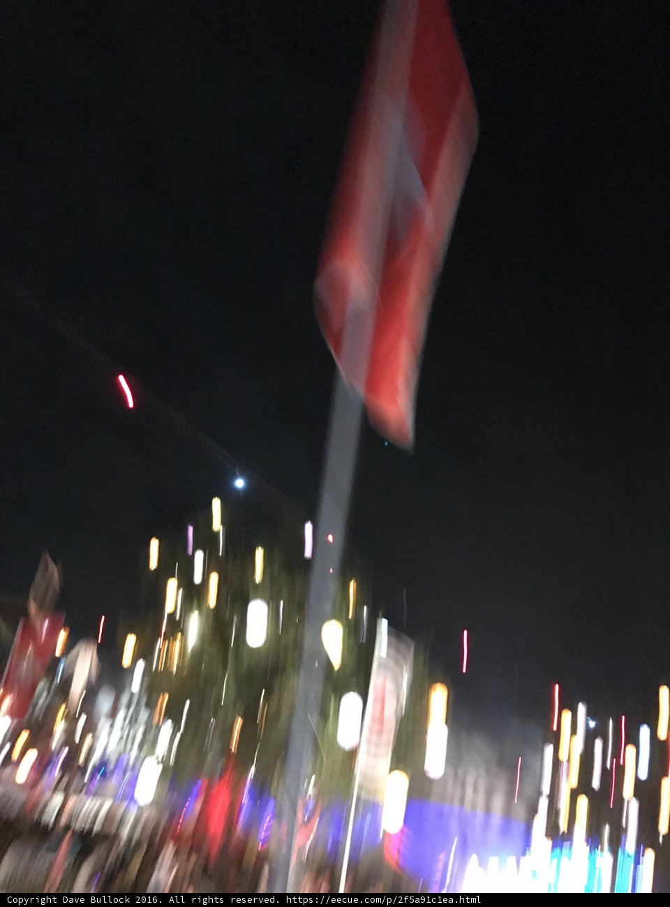 Shimmering Flag in the Night Sky