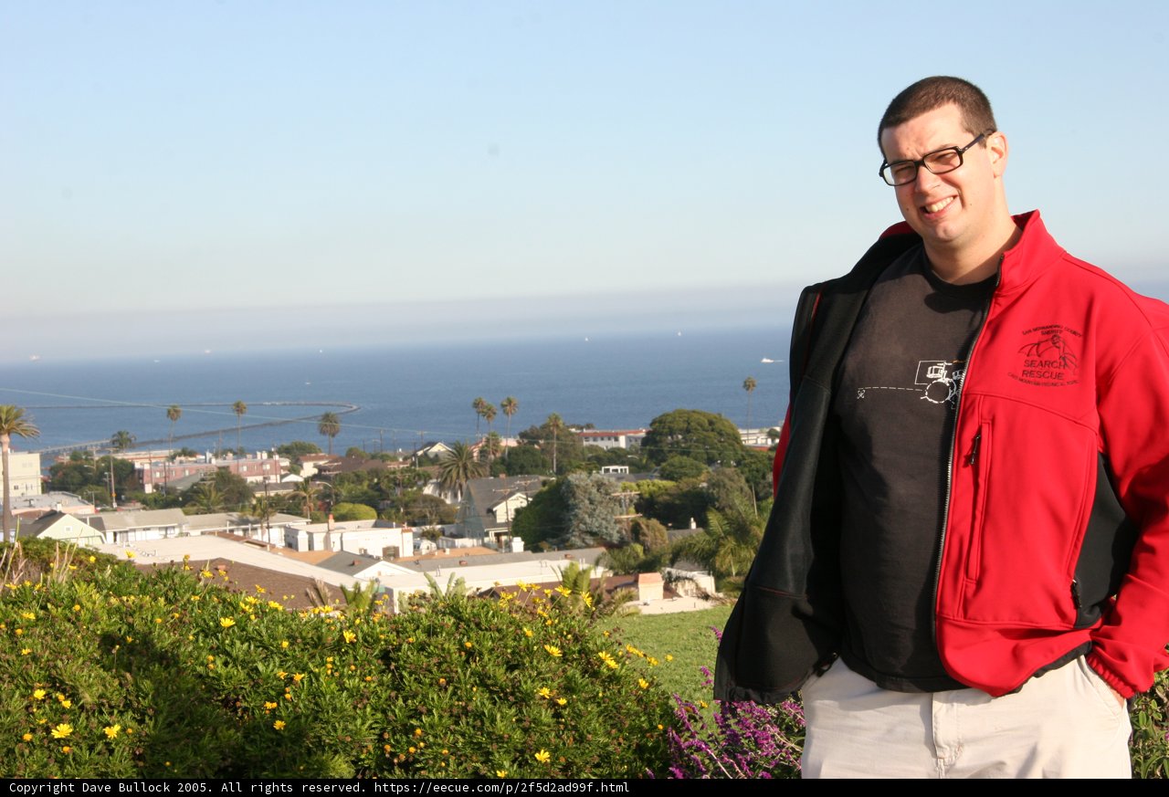 Red Jacket by the Ocean