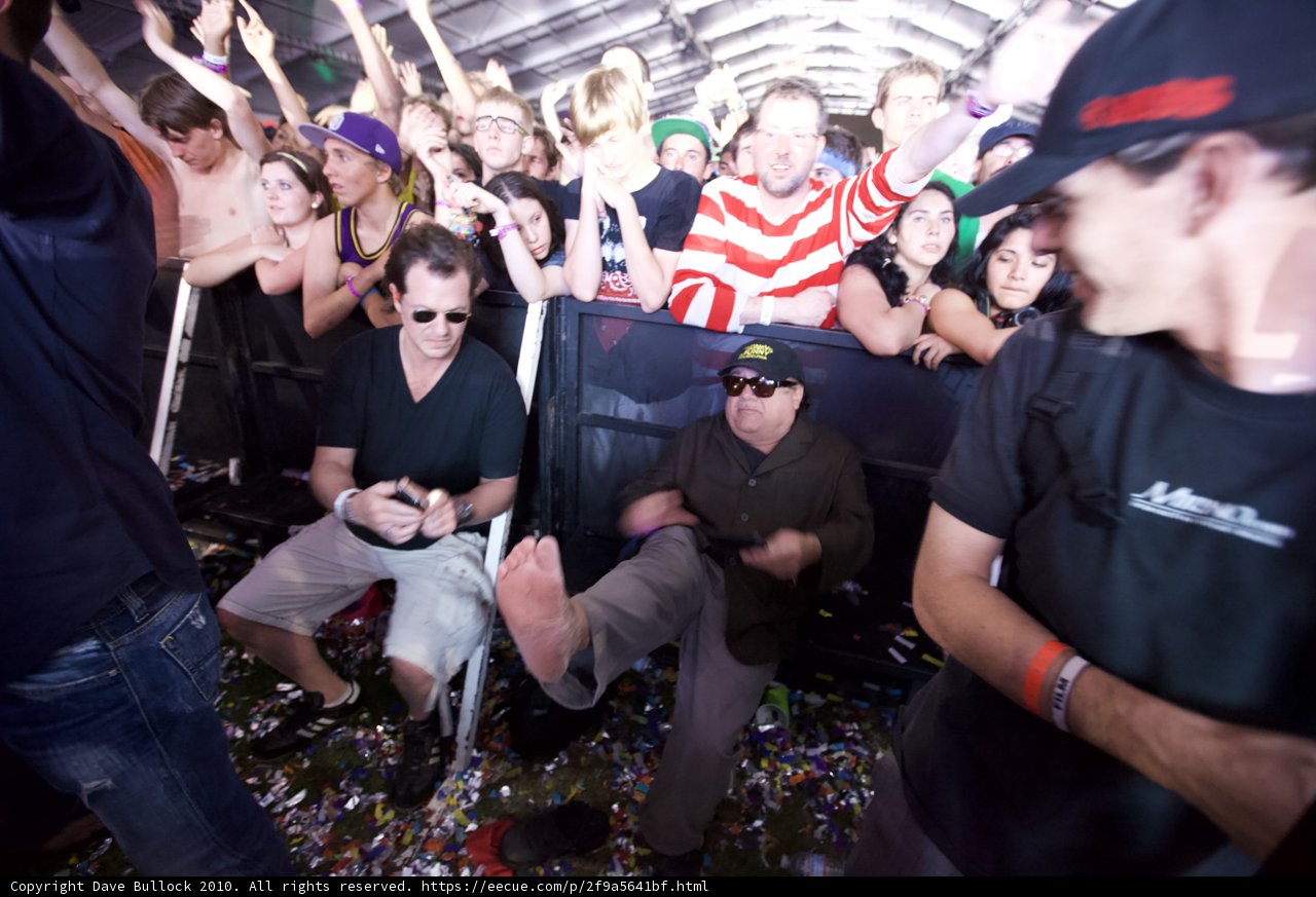 Danny DeVito kicking back at Coachella
