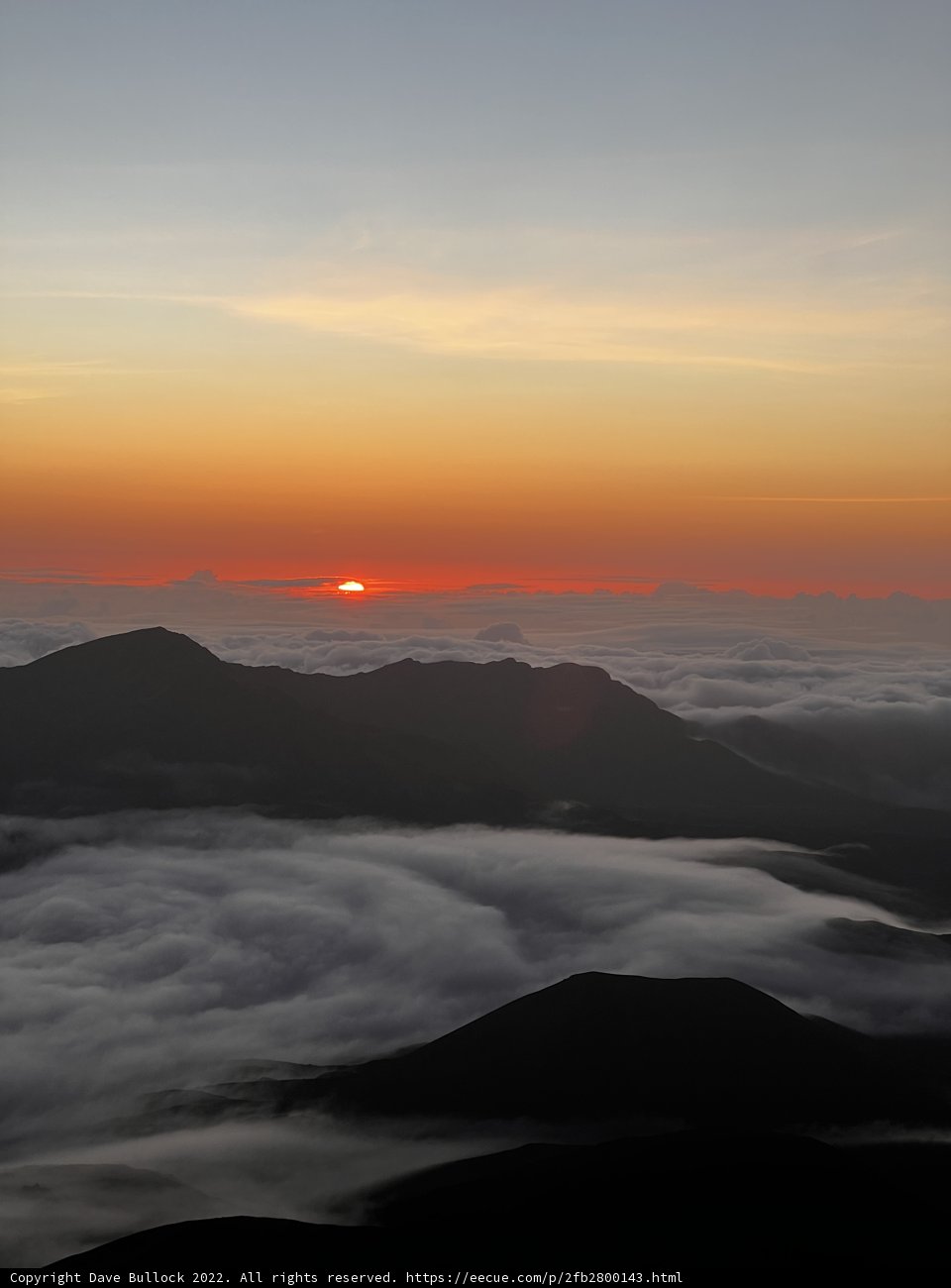A Majestic Sunrise Over the Haleakalā Mountain Range
