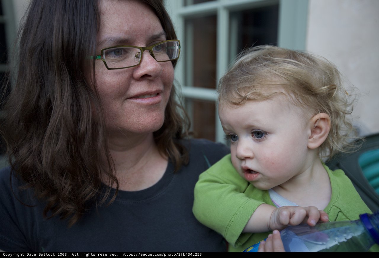 Mother and Toddler Share a Quiet Outdoor Moment