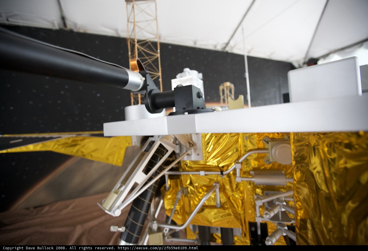 Close Up of Mars Lander's Gold and Black Object