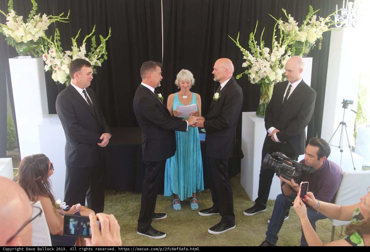 Wedded Bliss among Palm Springs Flowers