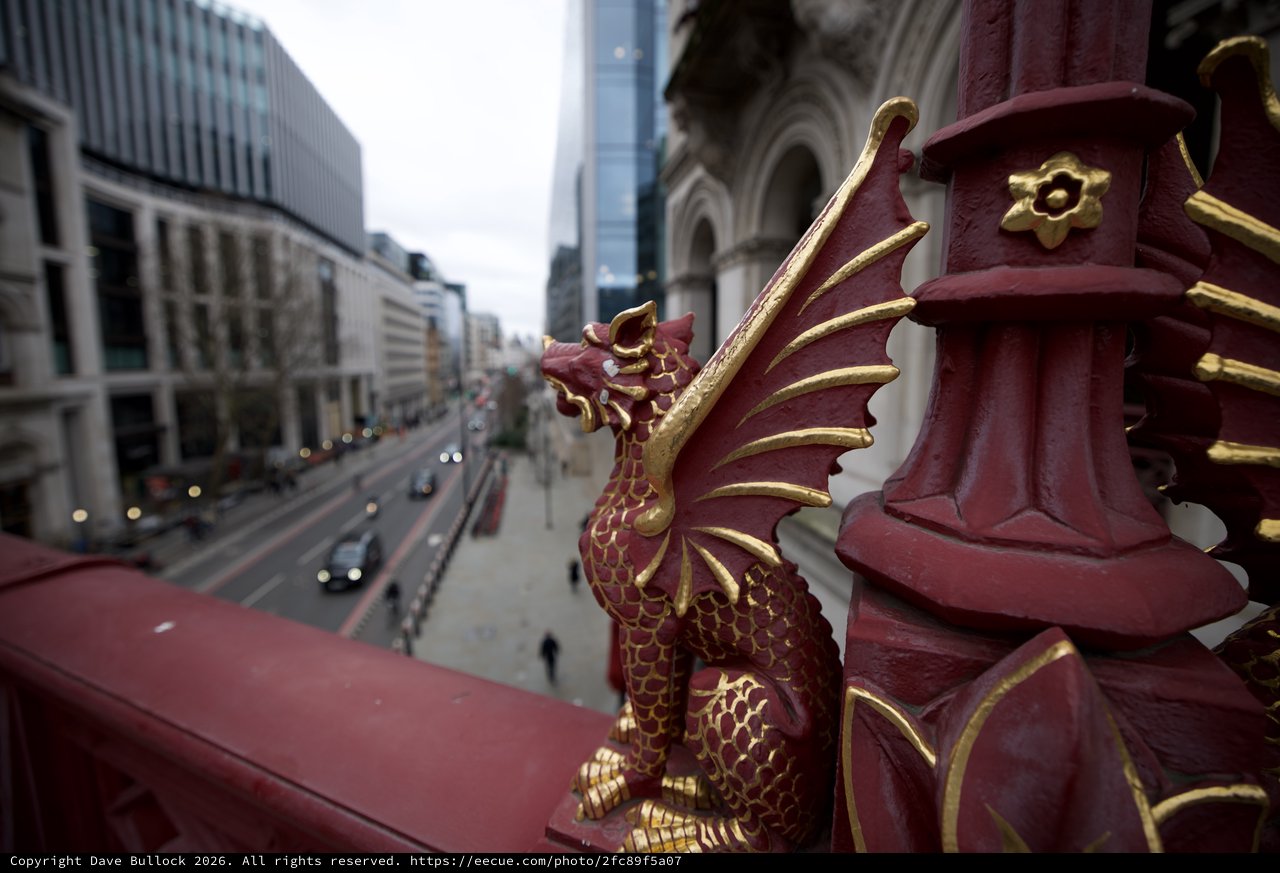 Dragon Guardian Overlooking London Street