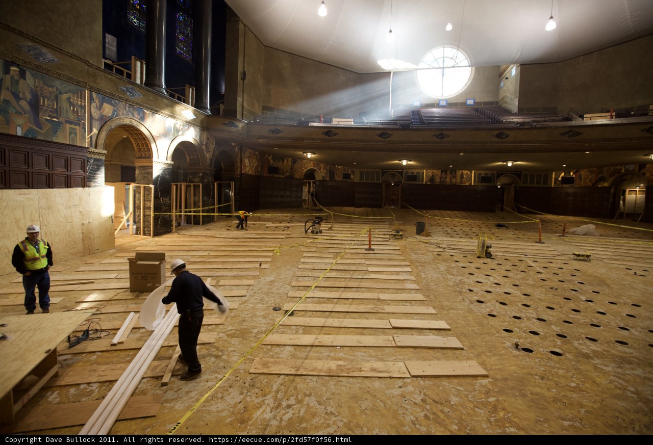 Working on the Church Floor