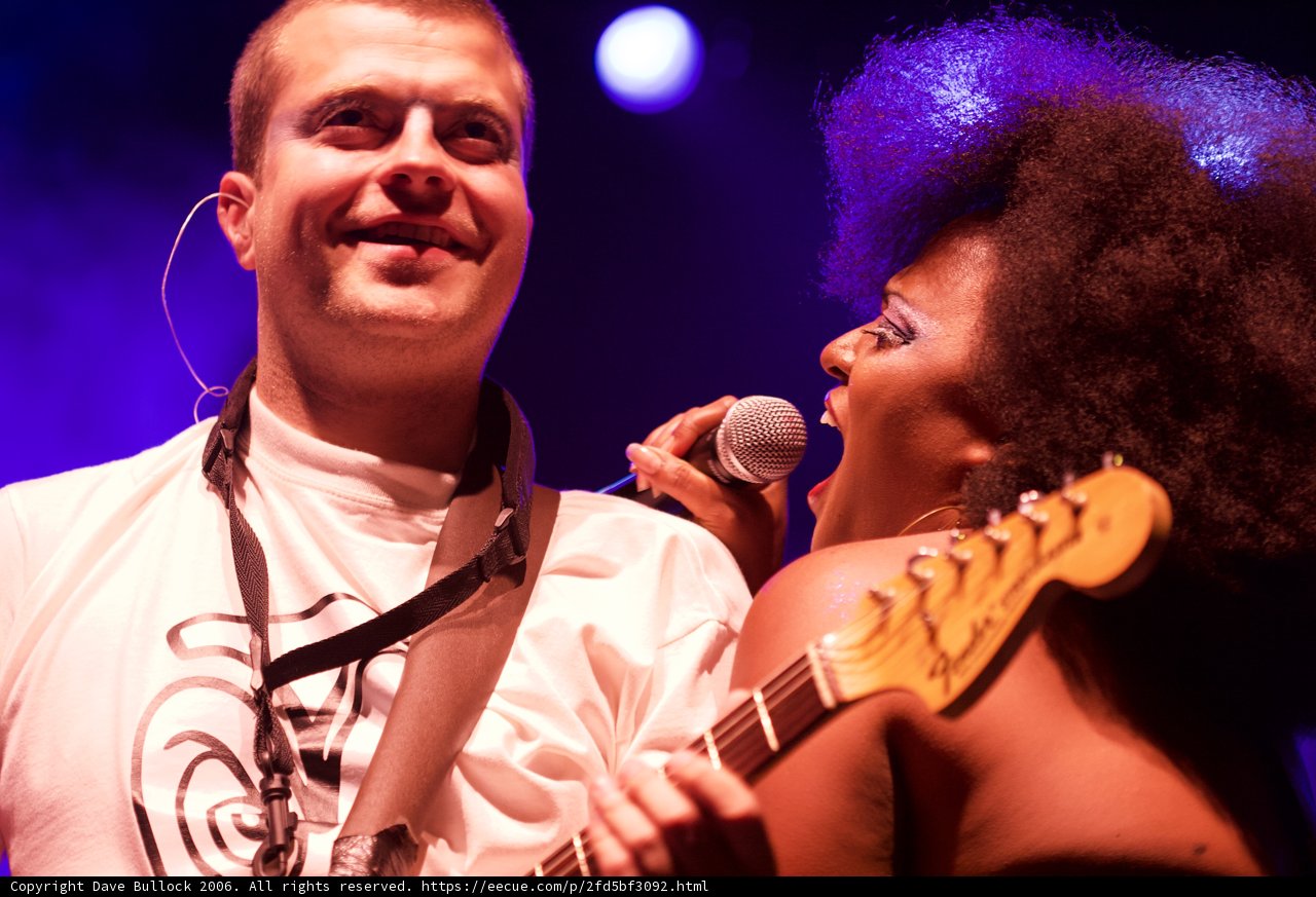 Entertainer with Guitar on Stage