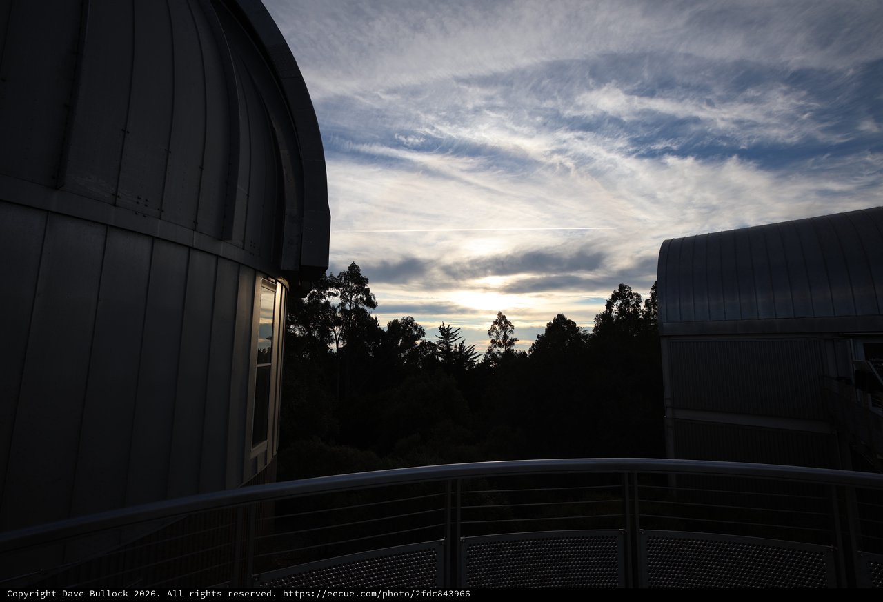 Twilight Sky Over Chabot Observatory Domes