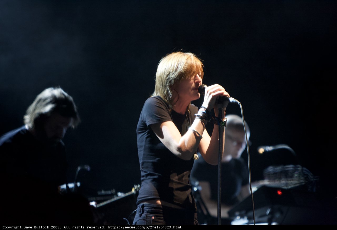 Black-Shirted Woman Belts Out Tunes At 2008 Coachella Concert
