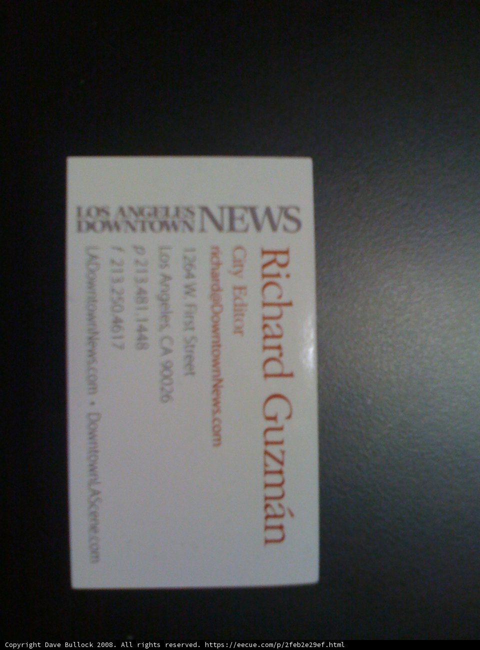 Richard Gazin Business Card
