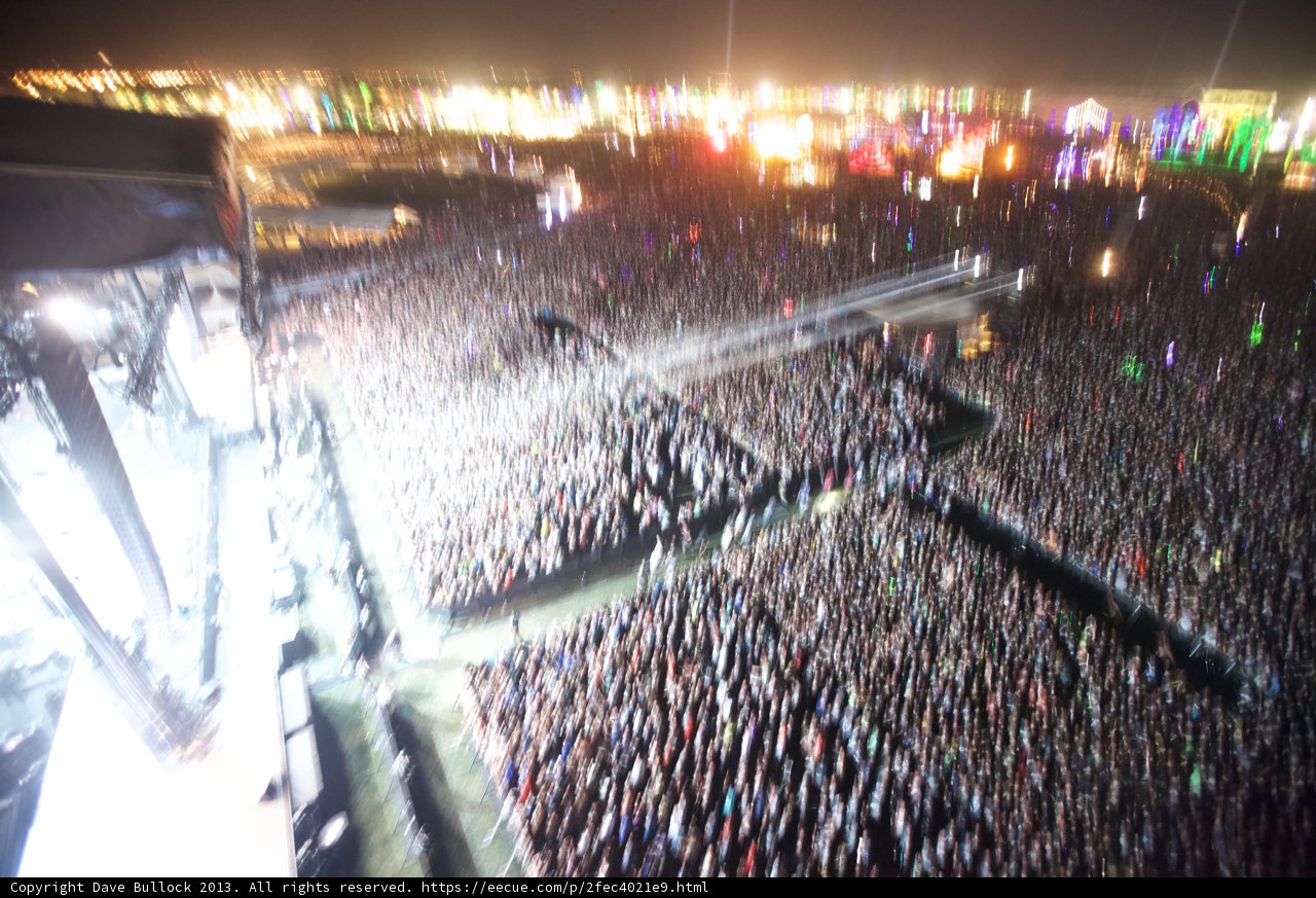 Coachella Crowd Gathers Under Night Sky