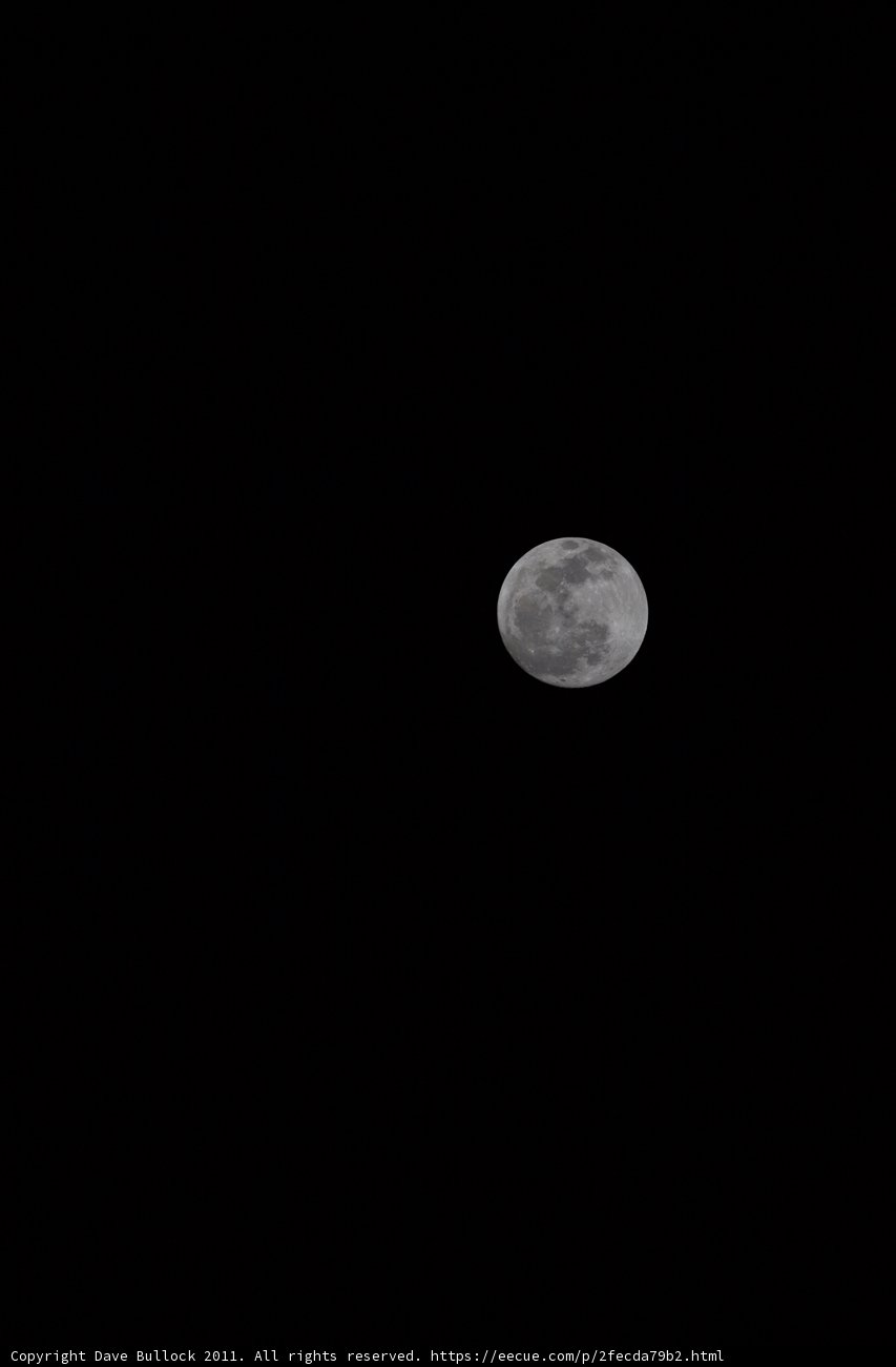 Illuminated Moon in the Night Sky