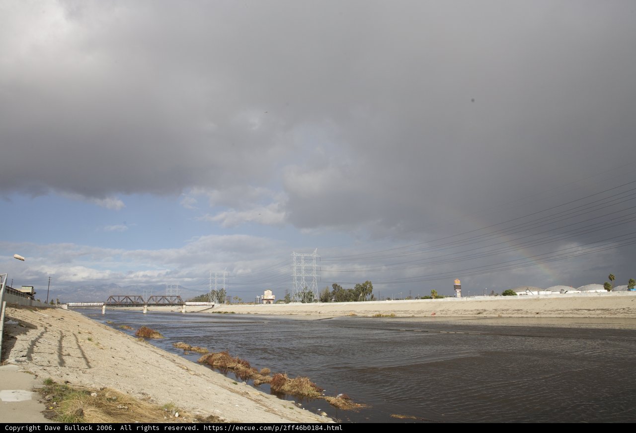 Rainbow over the Water and Power Lines