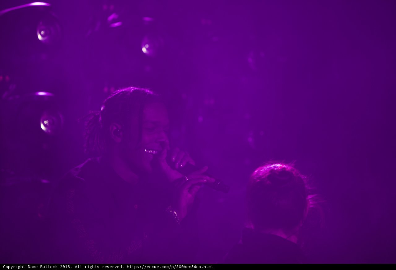 A$AP Rocky Takes the Stage under Purple Lights