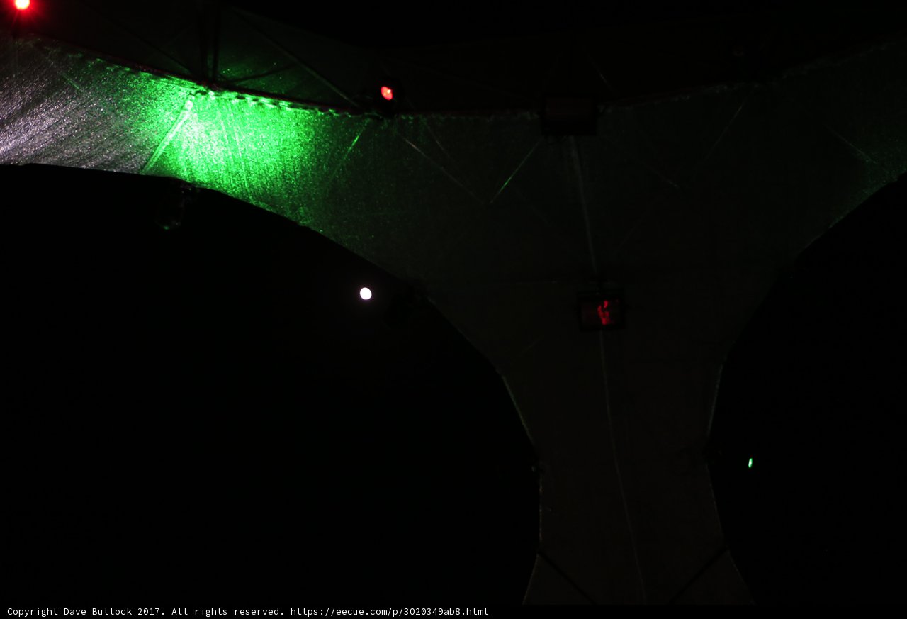 Green Laser Spotlight on a Tent at Coachella