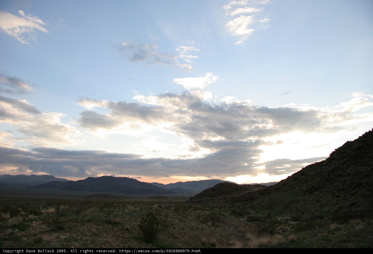 Majestic sunset over the desert mountains