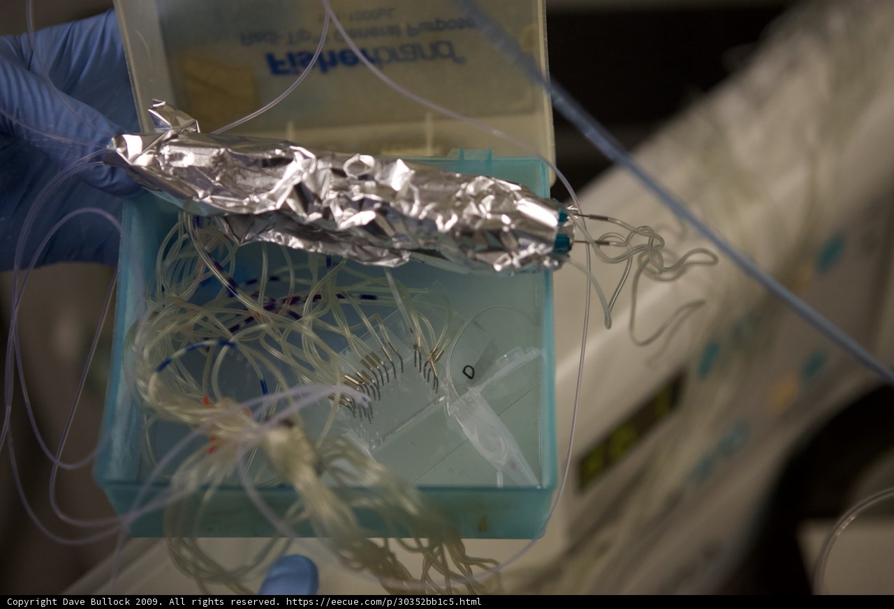 Examining Aluminum Foil at UCLA Micro Bio Chip Lab