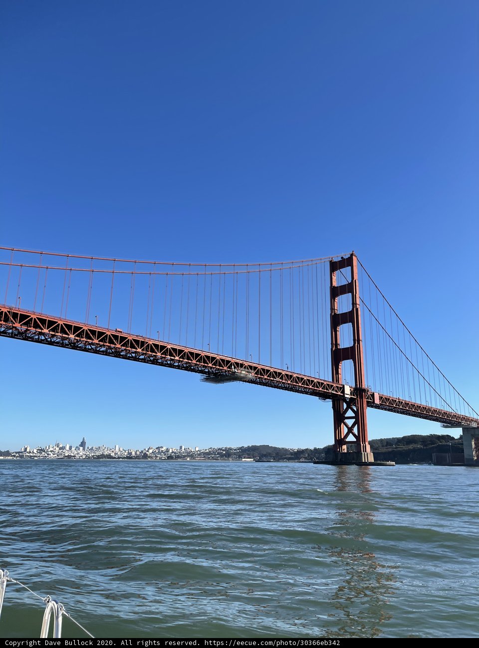 Golden Gate Bridge Shining Across the Bay