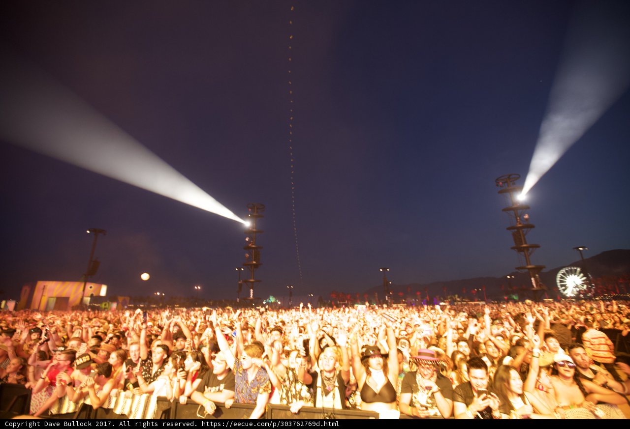 The Night Sky Lights Up at Coachella Concert