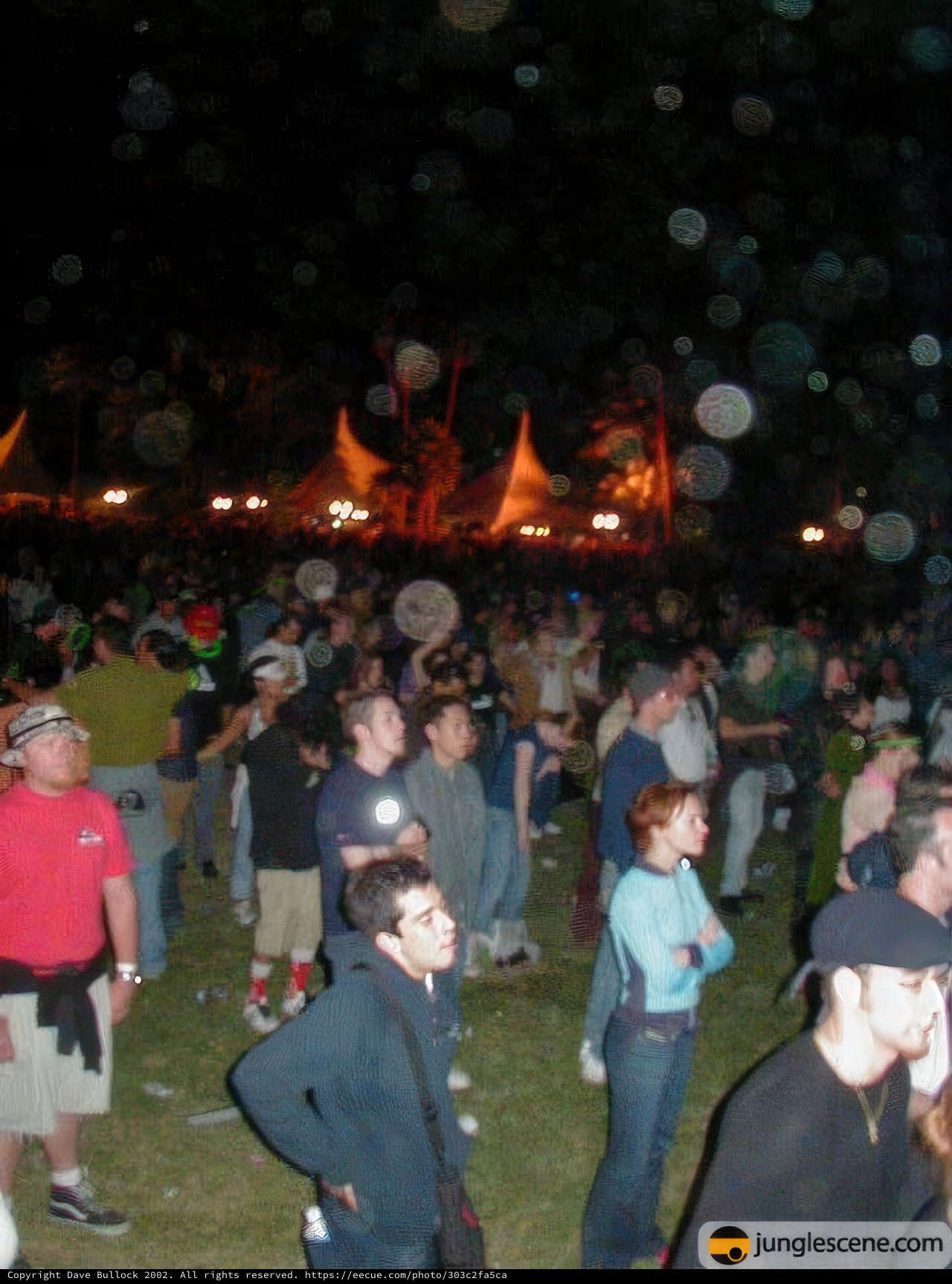 Nighttime Crowd Gathers