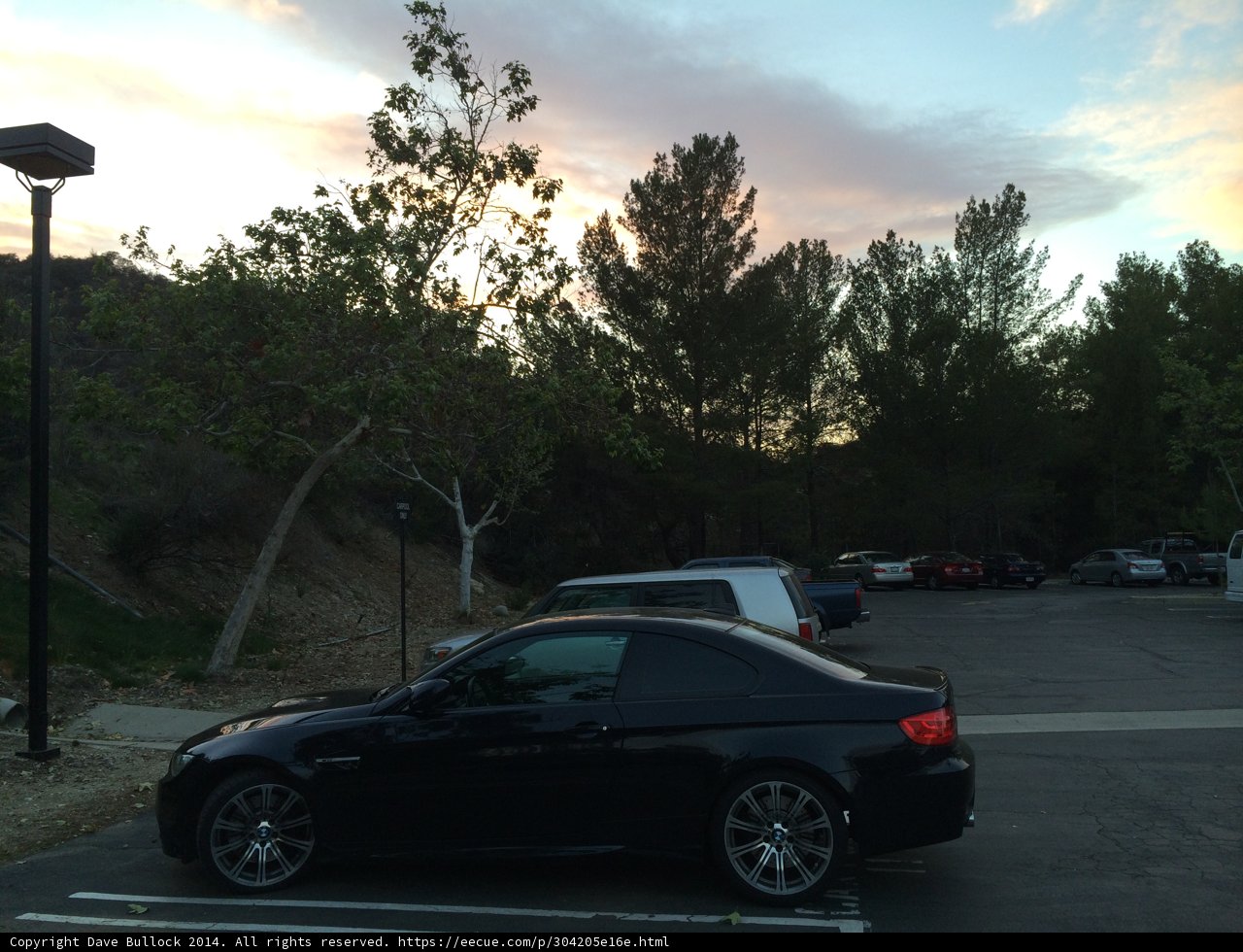 Black Sports Car Parked in ArtCenter Campus Parking Lot