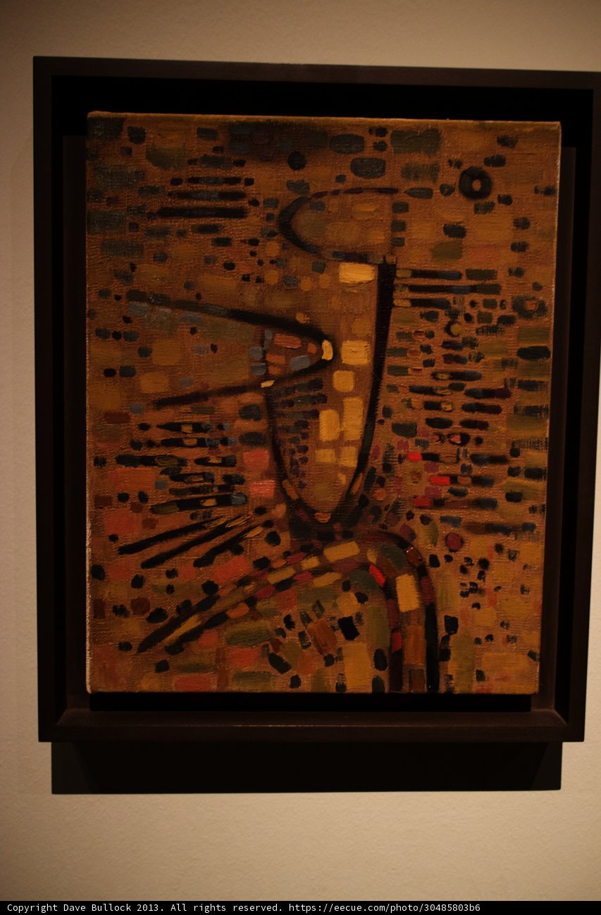 Modern Yellow and Black Abstract Painting