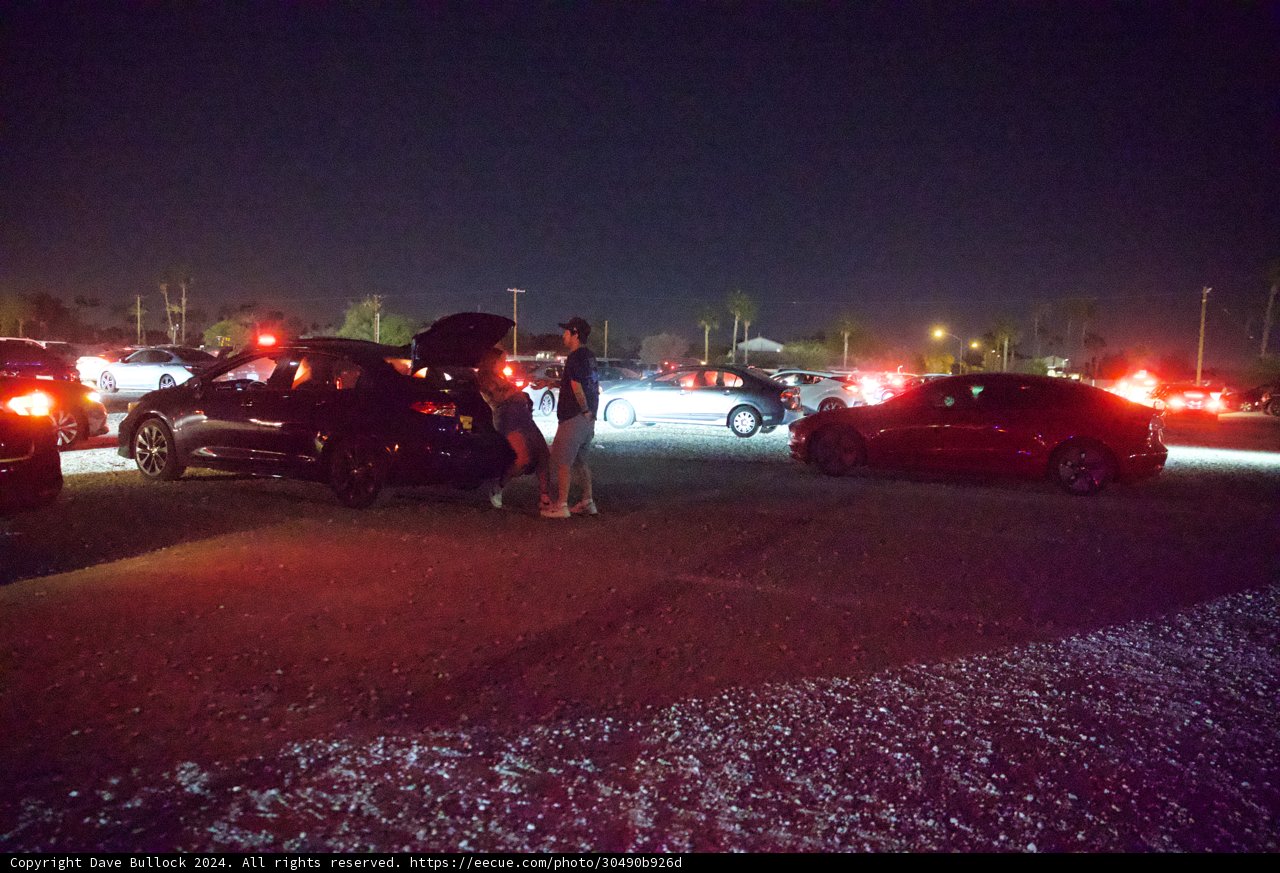Illuminated Evening at Coachella 2024: Parking Lot Preps