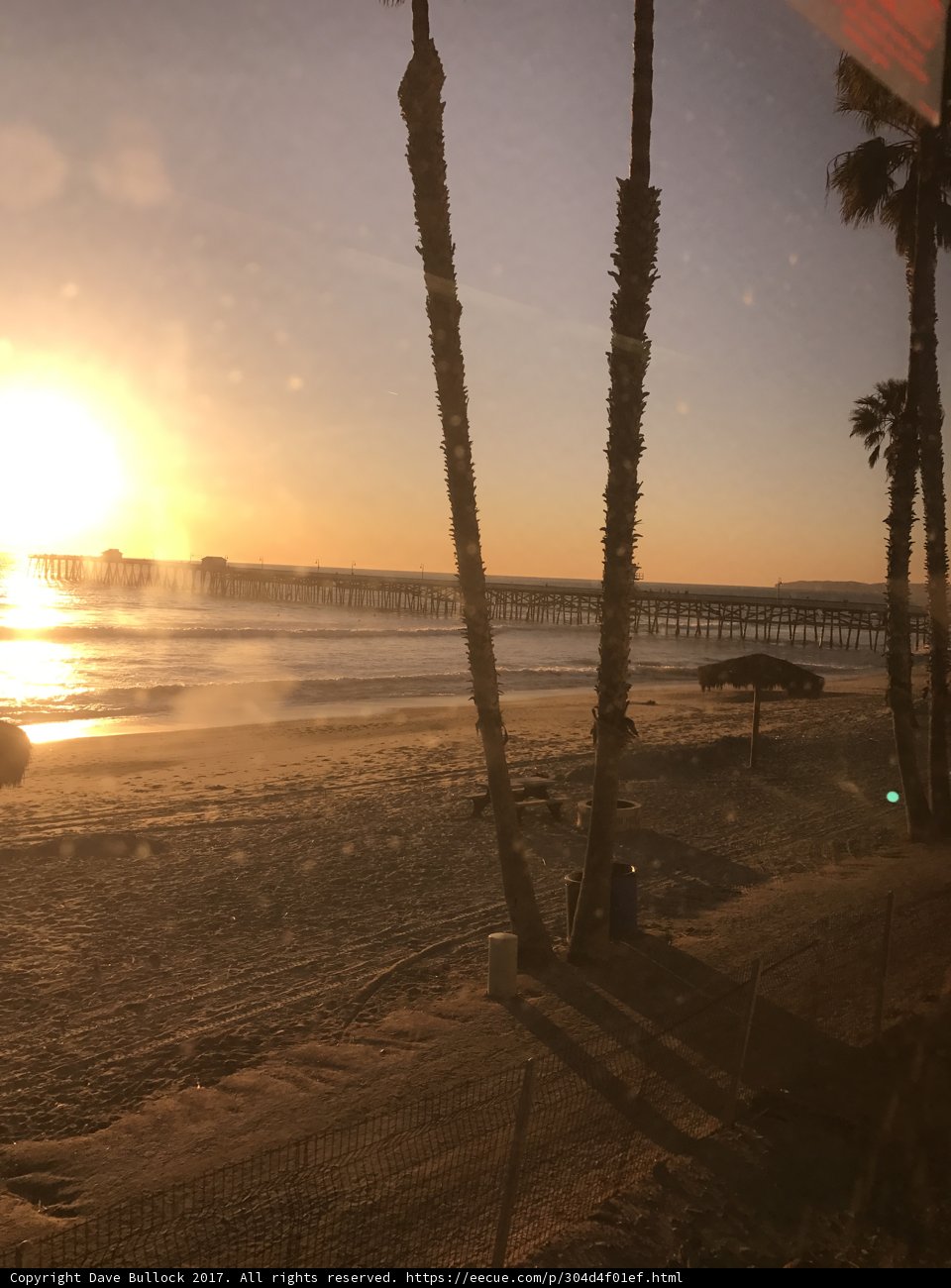 Sunset at San Diego County Beach Lifeguard Station