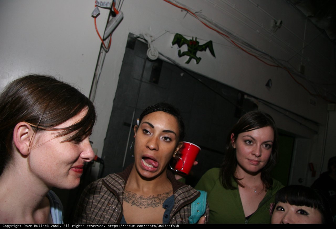 Four Women Celebrate New Year's Eve 2005 Party